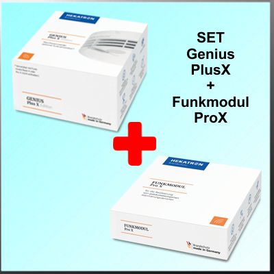 Funkmodul Basis X für Hekatron Genius Plus X Rauchwarnmelder – Anschluss  von bis zu 20 Rauchwarnmeldern & Rauchmelder Genius Plus Edition 2021 – 10