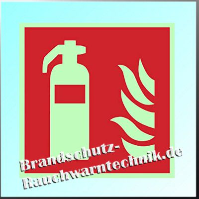 Brandschutz-Schild - Feuerlöscher und Feuerlöschspritze - Schild 